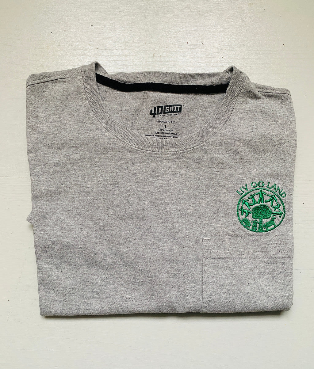 Nr. 6 Liv og land t-shirt - unisex Grå str L