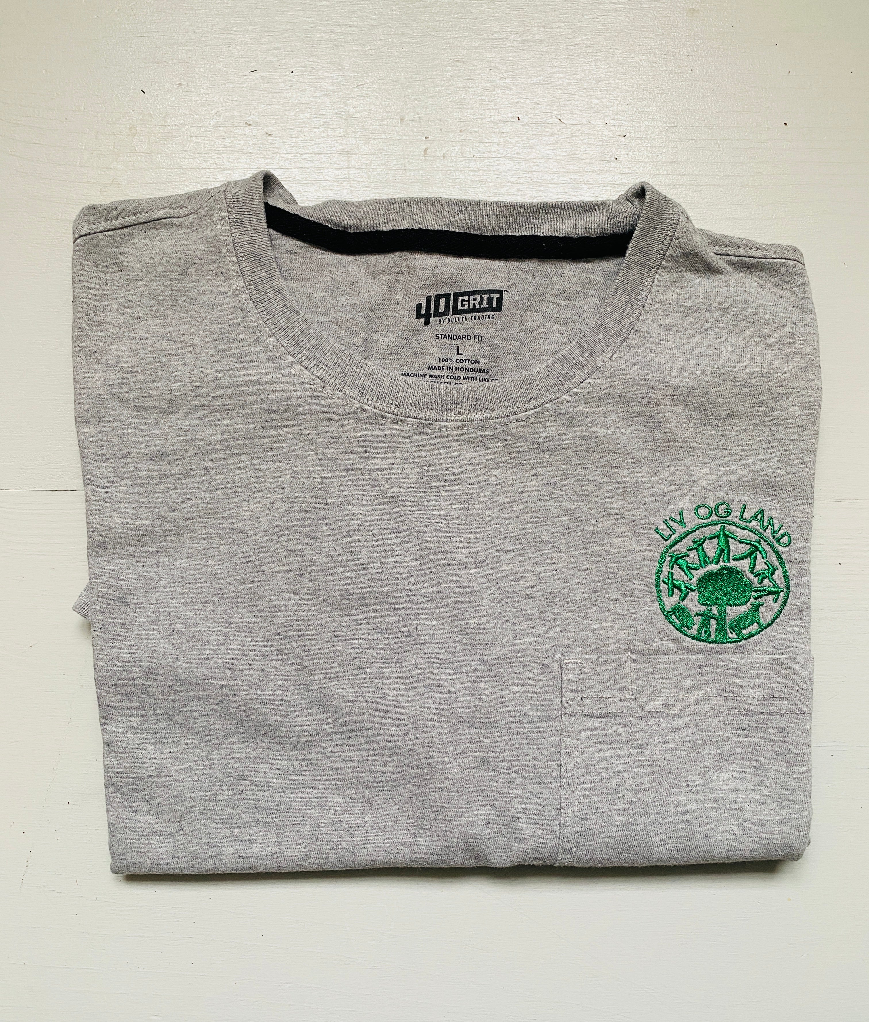 Nr. 6 Liv og land t-shirt - unisex Grå str L