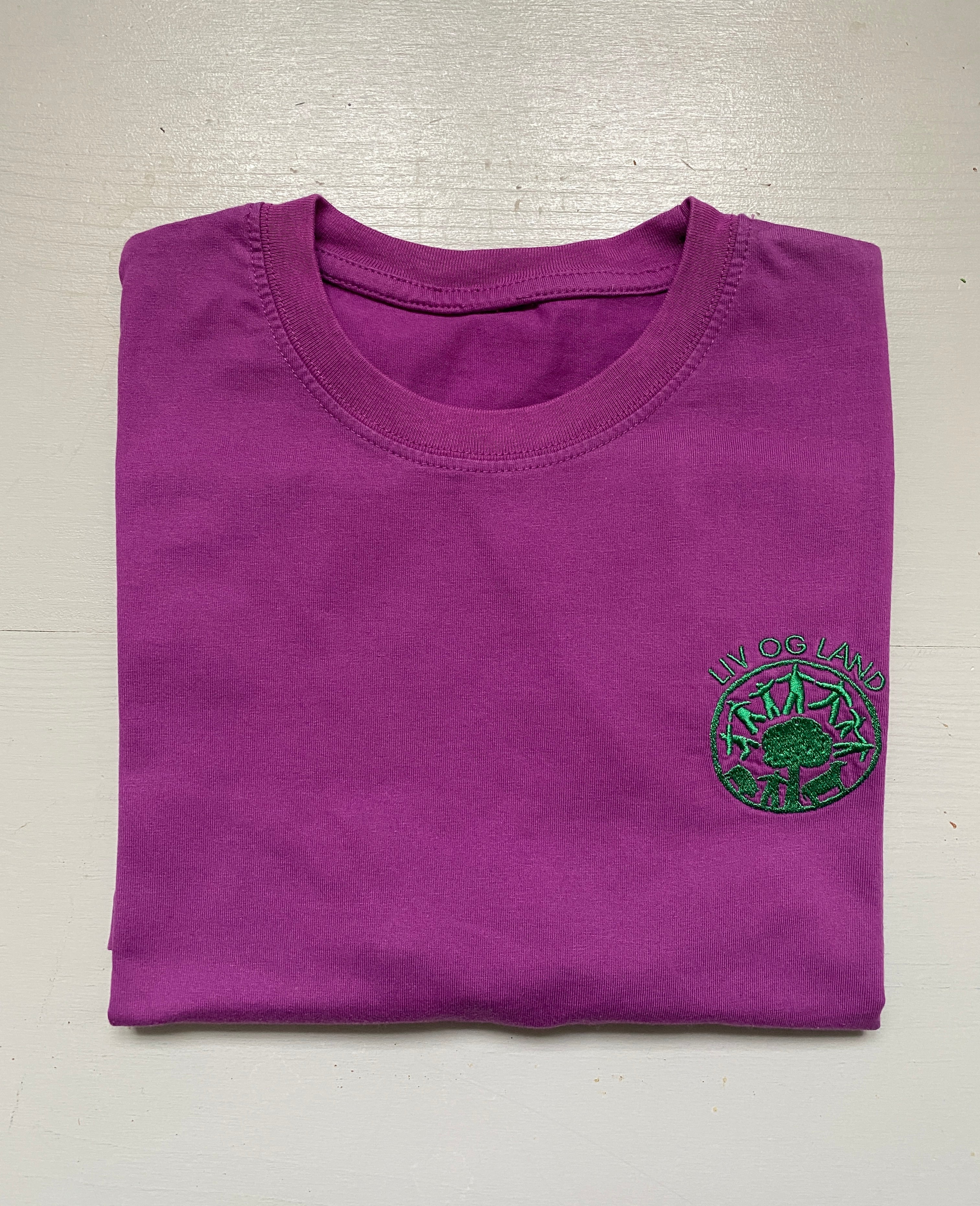 Nr. 5 Liv og land t-shirt - unisex Fuchsia str M